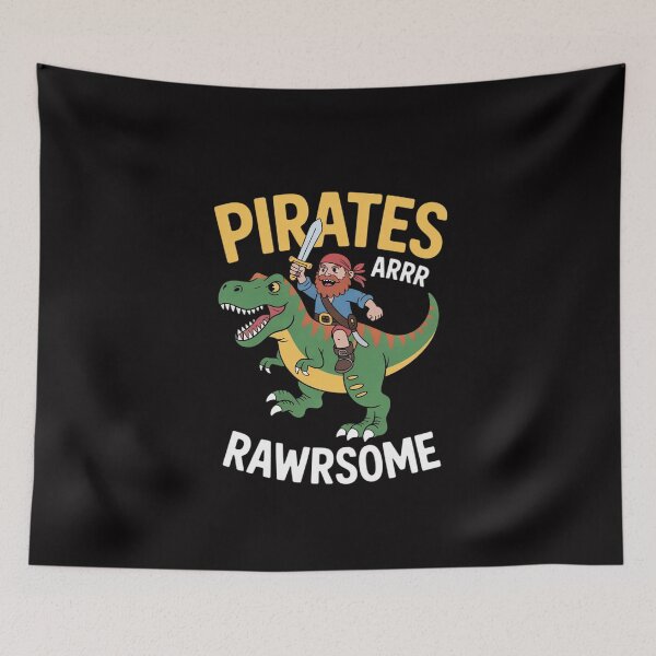 Item preview, Kids Caribbean Pirates Are Rawrsome Toddler Boy Dinosaur Pirate designed and sold by MuteElevent.