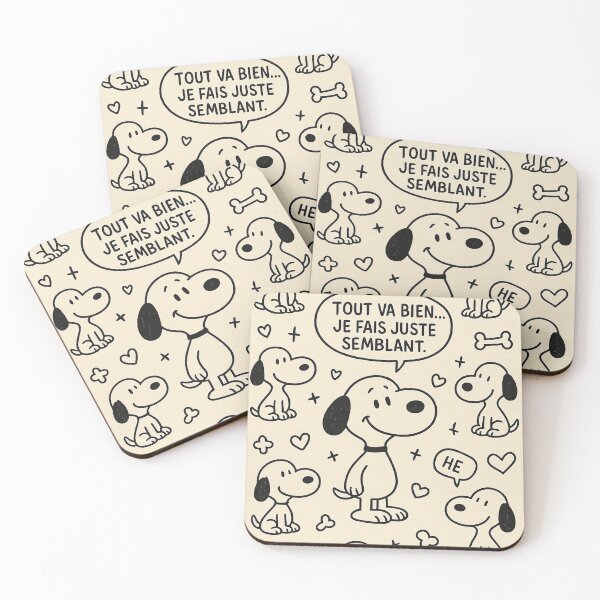 Item preview, Doggy Vibes – Funny comic-style pattern  designed and sold by FripandMax.