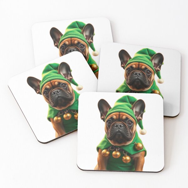 Item preview, French Bulldog Elf Costume Christmas Bells Cute Frenchie designed and sold by BSL-STORE.