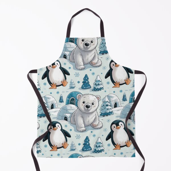 Item preview, Polar Bear and Penguin designed and sold by NicolasGlowArt.