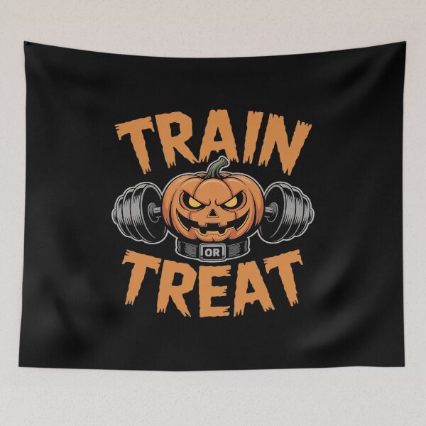 Item preview, Train Or Treat Funny Pumpkin,Dumbbell For Halloween Gym designed and sold by LittleDame.