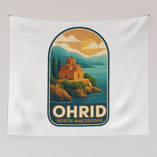 Item preview,  Church of St. John at Kaneo – Lake Ohrid, North Macedonia designed and sold by Places On Earth.