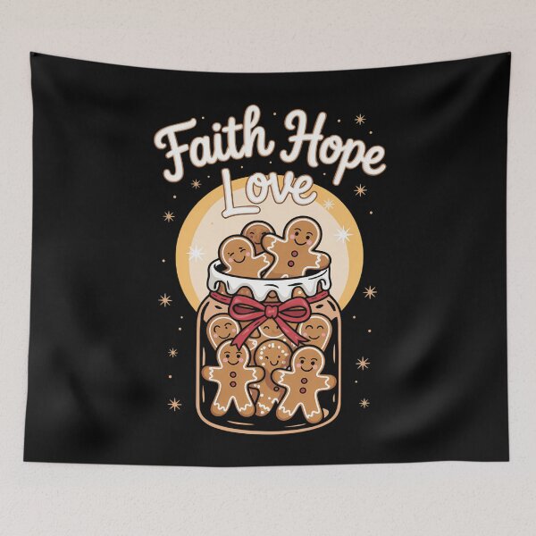 Item preview, Faith Hope Love Religious Christmas Gingerbread designed and sold by cosmicncozyS.