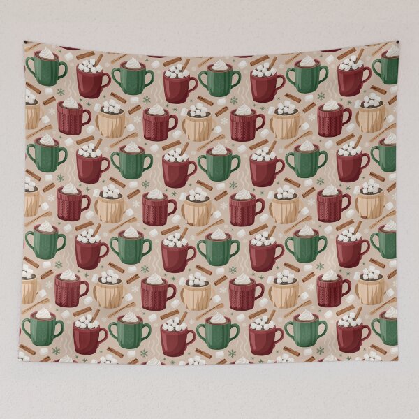 Item preview, Hot Chocolate Pattern | Christmas designed and sold by NicolasGlowArt.