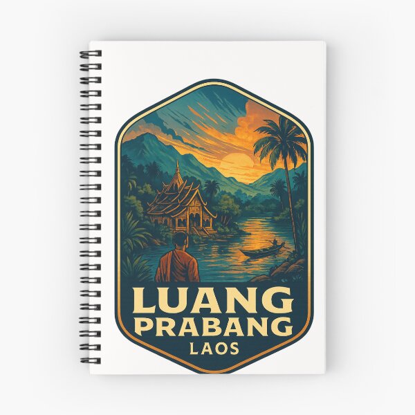 Item preview,  Luang Prabang Monastery on Riverbank at Sunset – Laos designed and sold by Places On Earth.