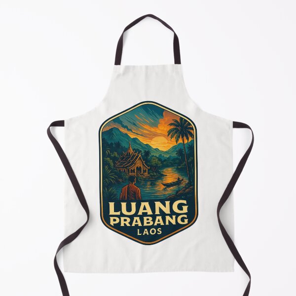 Item preview, Luang Prabang Monastery on Riverbank at Sunset – Laos designed and sold by Places On Earth.