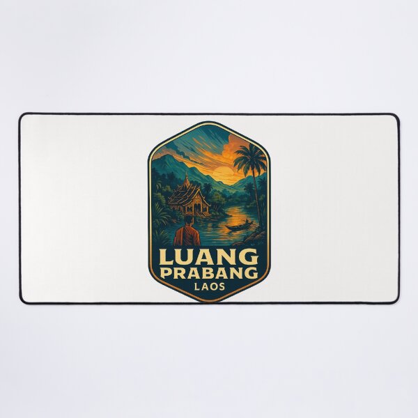 Item preview, Luang Prabang Monastery on Riverbank at Sunset – Laos designed and sold by Places On Earth.