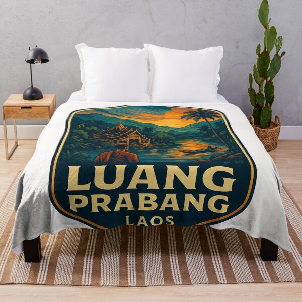 Item preview,  Luang Prabang Monastery on Riverbank at Sunset – Laos designed and sold by Places On Earth.