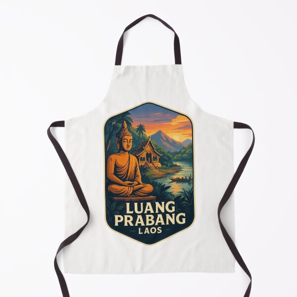 Item preview, Seated Buddha and Temple in Luang Prabang – Laos designed and sold by Places On Earth.