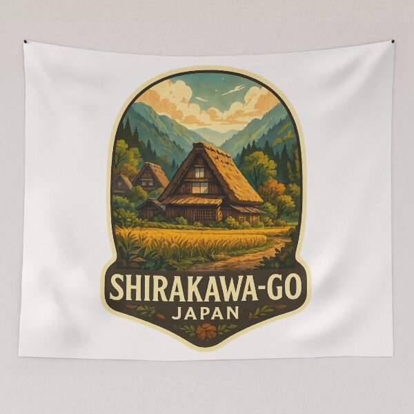 Item preview,  Shirakawa-go Gassho-Zukuri Farmhouse in Gifu, Japan designed and sold by Places On Earth.