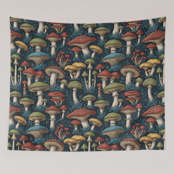 Item preview, Forager dream mushroom hunting and mycology pattern designed and sold by ikidyounot.