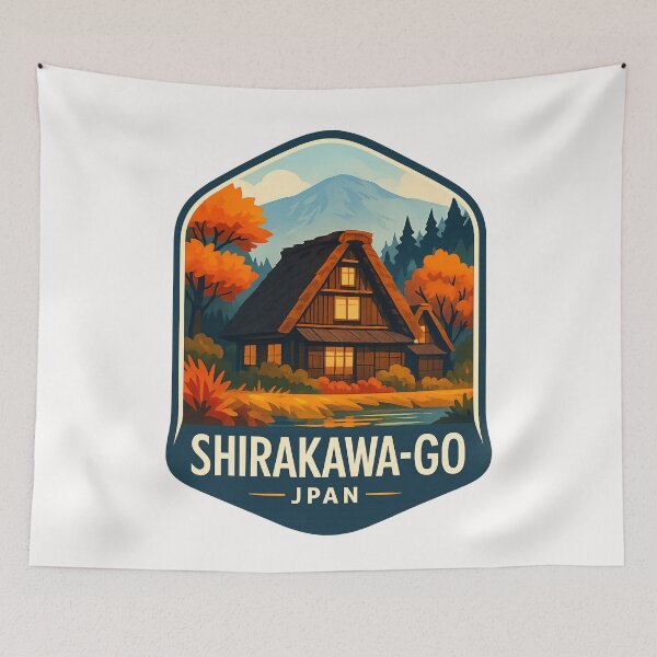 Item preview,  Autumn Scenery in Shirakawa-go, Gifu Prefecture designed and sold by Places On Earth.