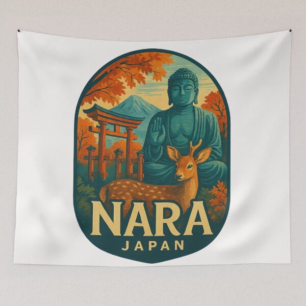 Item preview,  Great Buddha and Sika Deer in Nara, Japan designed and sold by Places On Earth.
