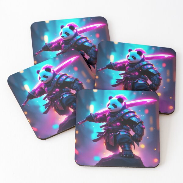 Item preview, Cyberpunk Samurai Panda with a Glowing Sword designed and sold by SweetRossel.