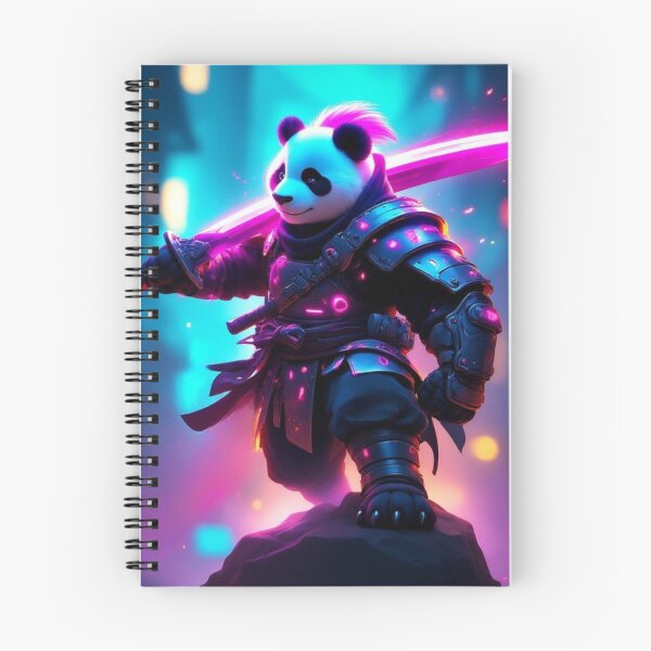 Item preview, Cyberpunk Samurai Panda with a Glowing Sword designed and sold by SweetRossel.