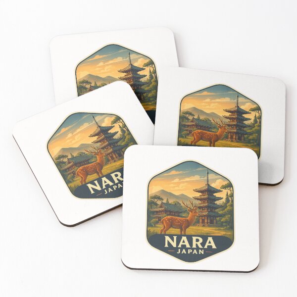 Item preview,  Pagoda and Deer at Sunset in Nara, Japan designed and sold by Places On Earth.