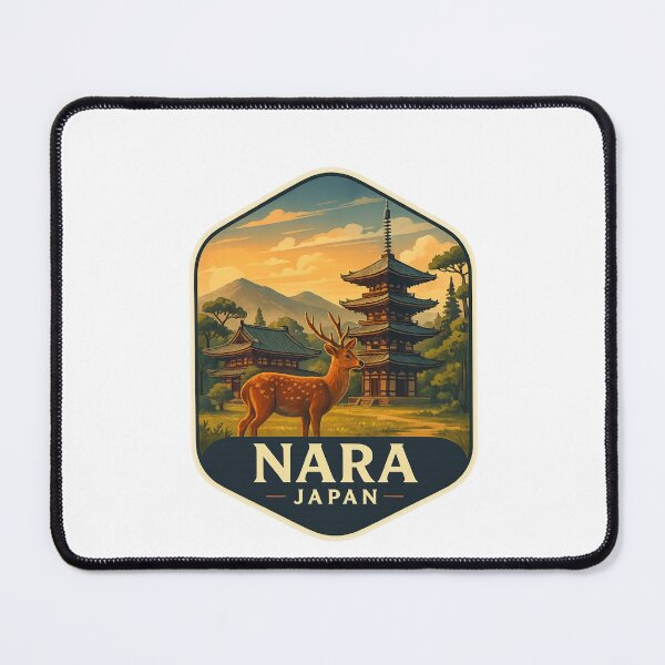 Item preview, Pagoda and Deer at Sunset in Nara, Japan designed and sold by Places On Earth.