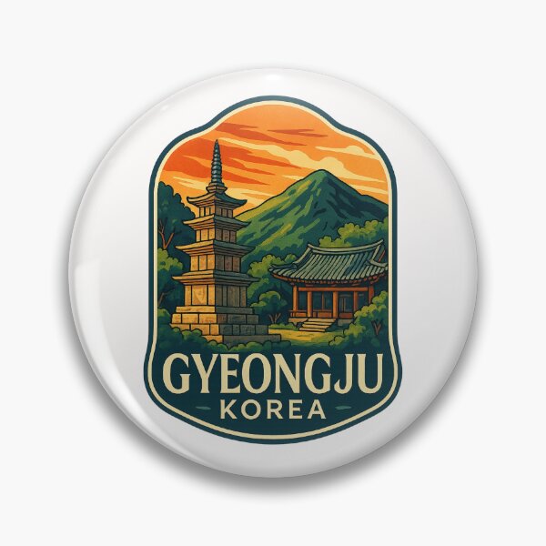 Item preview, Sunset Over Pagoda and Hanok in Gyeongju, Korea designed and sold by Places On Earth.