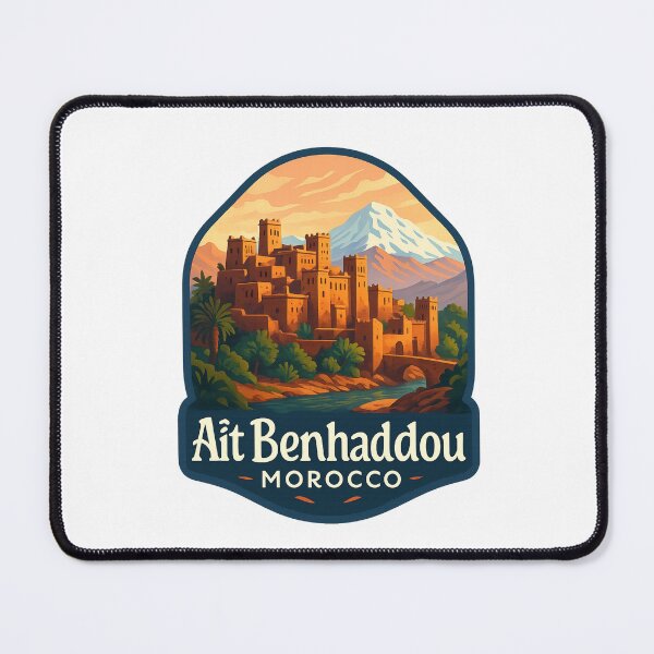Item preview, Aït Benhaddou with Snow-Capped Atlas Mountains, Morocco designed and sold by Places On Earth.