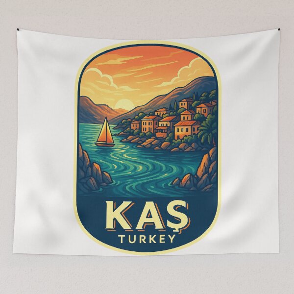 Item preview, Sunset Over Kaş, Antalya – Turkish Riviera Coastal Town designed and sold by Places On Earth.