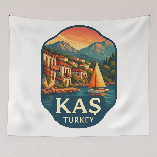 Item preview, Coastal Hillside of Kaş, Turkey – Mediterranean Beauty designed and sold by Places On Earth.