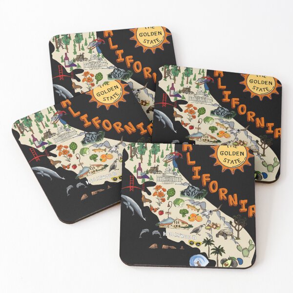 Item preview, California State Map With Colorful Pictures designed and sold by AlwineArndt.