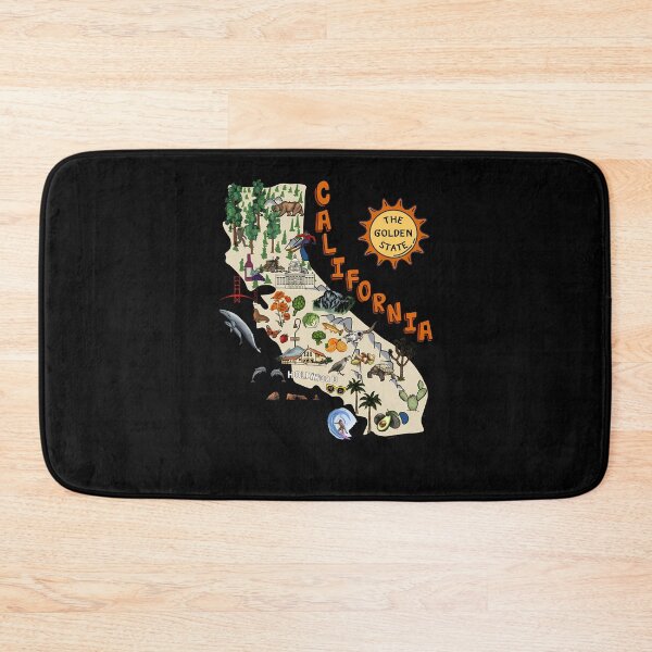 Artikelvorschau, California-State-Map-With-Colorful-Pictures entworfen und verkauft von AlwineArndt.