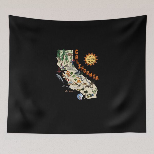 Artikelvorschau, California-State-Map-With-Colorful-Pictures entworfen und verkauft von AlwineArndt.