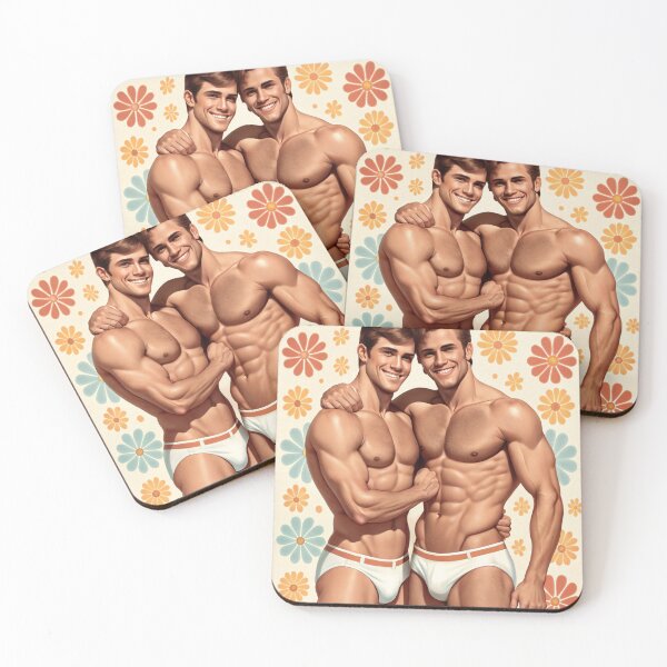 Item preview, Pop Poster Duo: Vintage Gay Flower Power designed and sold by gayishdesign.
