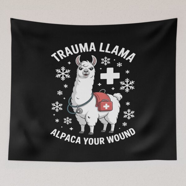 Item preview, Trauma Llama Alpaca Your Wound EMT Funny Llama Medic designed and sold by GasVille.
