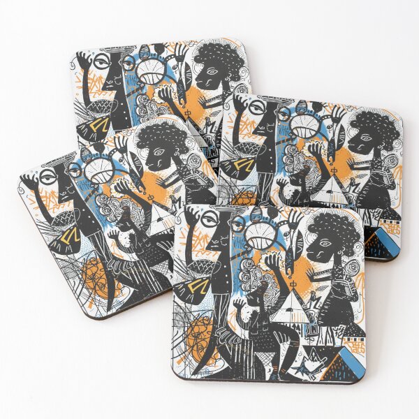 Item preview, Vibrant Abstract Afro Art – Bold Modern Tribal Expression Illustration designed and sold by Raja265.