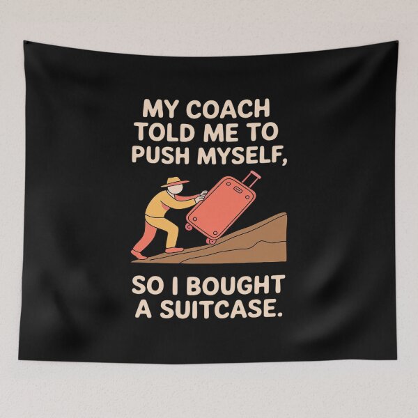 Item preview, Travel Suitcase Quote - Push Myself designed and sold by GasVille.