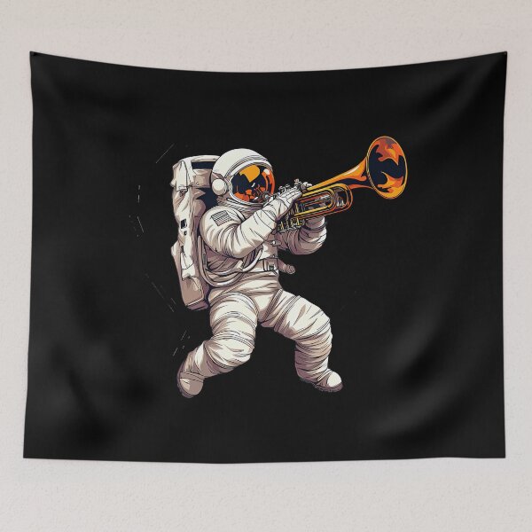 Item preview, Astronaut Plays The Trumpet designed and sold by JaneJanie.