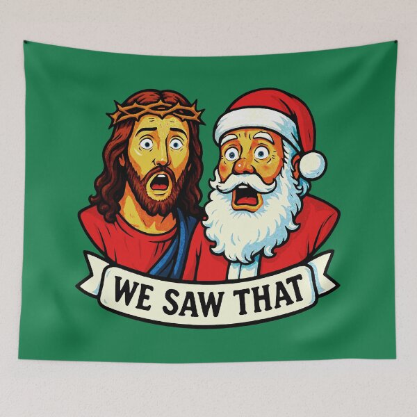 Item preview, We Saw That Jesus Santa Claus Crown Of Thorns designed and sold by plushism.