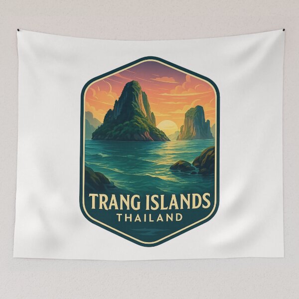 Item preview, Limestone Cliffs of Trang Islands, Thailand Coast designed and sold by Places On Earth.