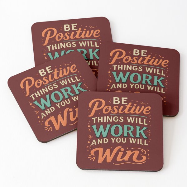 Item preview, Be Positive Things Will Work and You Will Win Inspirational Quote Design designed and sold by MARK-ZONE.