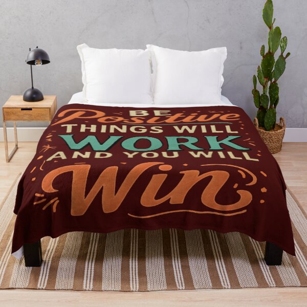 Item preview, Be Positive Things Will Work and You Will Win Inspirational Quote Design designed and sold by MARK-ZONE.