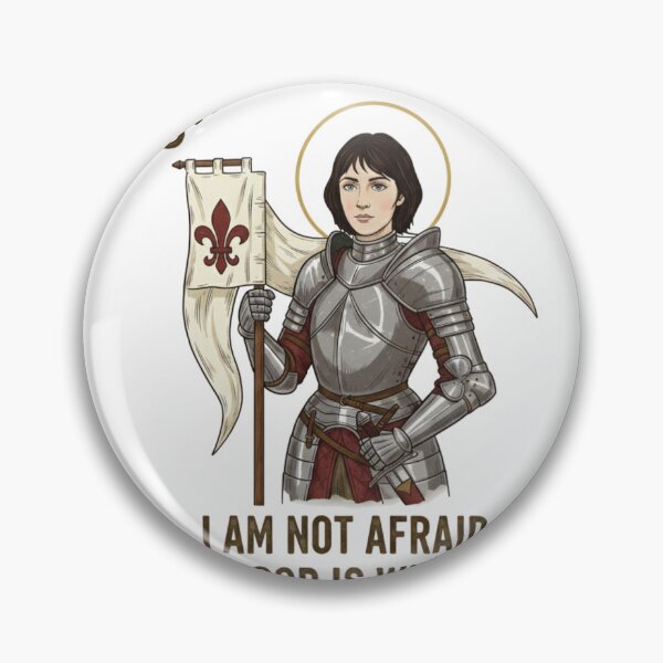Item preview, St. Joan of Arc "I Am Not Afraid" - Inspirational Catholic Warrior Saint Design designed and sold by TheCatholicBrew.