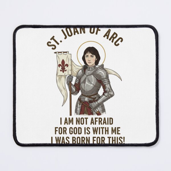 Item preview, St. Joan of Arc "I Am Not Afraid" - Inspirational Catholic Warrior Saint Design designed and sold by TheCatholicBrew.