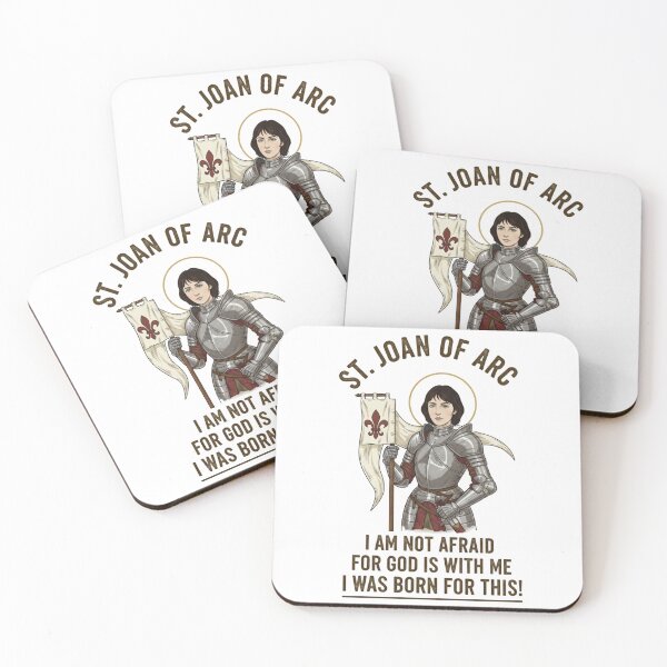 Item preview, St. Joan of Arc "I Am Not Afraid" - Inspirational Catholic Warrior Saint Design designed and sold by TheCatholicBrew.