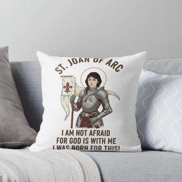Item preview, St. Joan of Arc "I Am Not Afraid" - Inspirational Catholic Warrior Saint Design designed and sold by TheCatholicBrew.