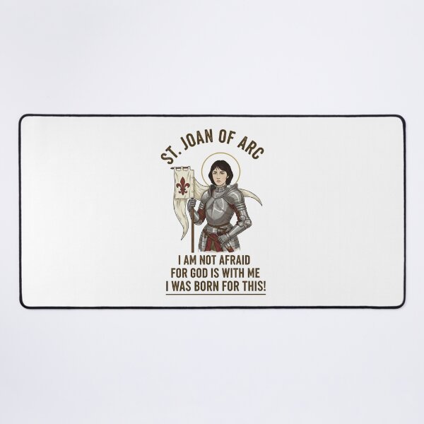 Item preview, St. Joan of Arc "I Am Not Afraid" - Inspirational Catholic Warrior Saint Design designed and sold by TheCatholicBrew.