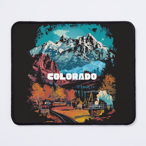Item preview, Colorado Rocky Mountains Vintage Train Fall – Retro Travel Poster Art designed and sold by TitanRN.