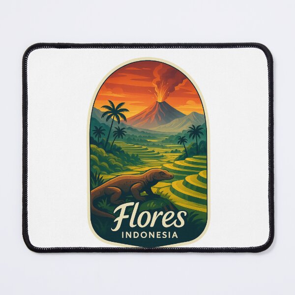 Item preview, Flores Island with Komodo and Volcanoes, East Nusa Tenggara, Indonesia designed and sold by Aryabek.