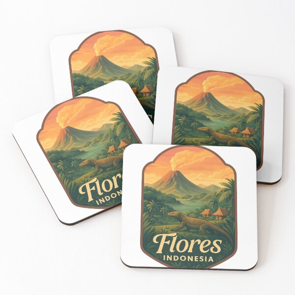Item preview,  Volcanic Landscape of Flores Island with Komodo, Indonesia designed and sold by Aryabek.