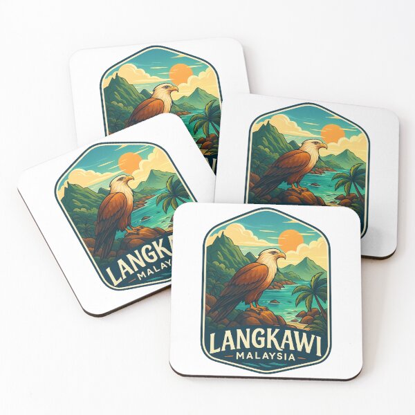 Item preview,  Langkawi Island with Brahminy Kite and Coastal Mountains, Malaysia designed and sold by Aryabek.