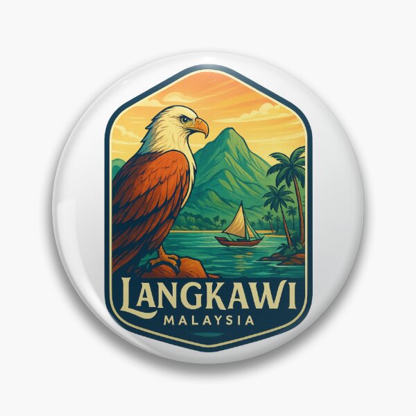 Item preview,  Langkawi Coastline with Gunung Raya and Sailing Boat, Malaysia designed and sold by Aryabek.