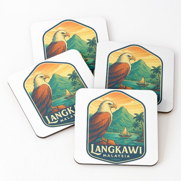 Item preview,  Langkawi Coastline with Gunung Raya and Sailing Boat, Malaysia designed and sold by Aryabek.