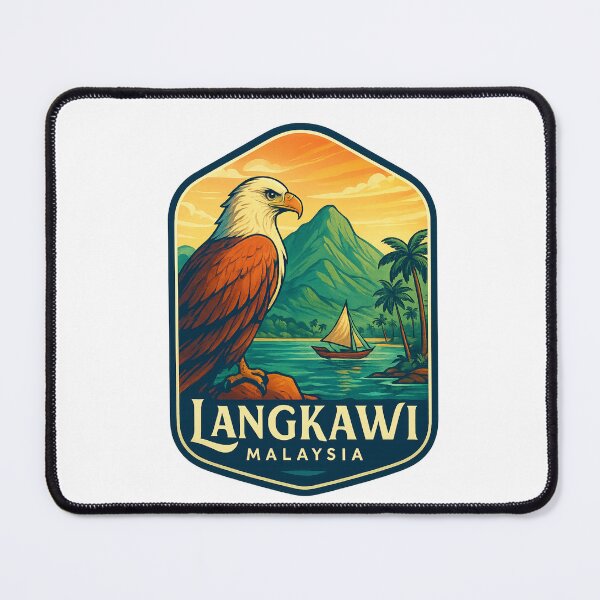 Item preview,  Langkawi Coastline with Gunung Raya and Sailing Boat, Malaysia designed and sold by Aryabek.