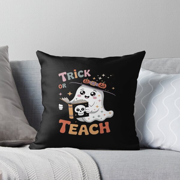 Item preview, Trick Or Teach Groovy Teacher Halloween Pumpkin Ghost designed and sold by GasVille.